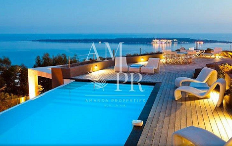 Cannes - Villa with unique sea view,for sale in côte d Azur